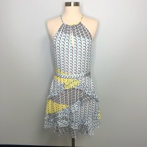 Parker Halter Ruffle Dress